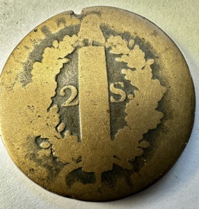 FRANTA - LOUIS XVI - 2 SOLS 1792 - Img 2