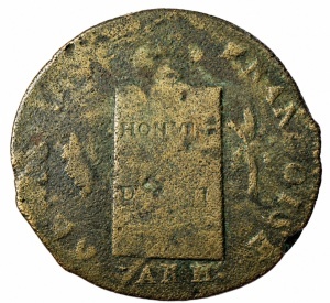 FRANTA - PRIMA REPUBLICA - 2 SOLS 1793 ( stare slaba )