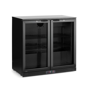 Frigider cu usi duble pentru bar, Arktic, 180L, Negru, 220-240V/160W, 900x530x(H)865mm