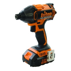 Fúrógép és csavarhúzó, akkumulátoros fúrógép, 2 x 20V 2Ah akkumulátor, kefe nélküli motor, 180Nm, 2200 rpm, Triton - Img 2