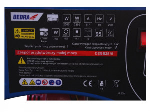 Generator curent electric monofazat, invertor AVR, benzina, 2200W, motor 4 Timpi, 220V, 15L, Dedra - Img 4