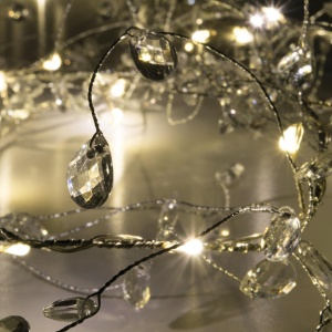 Ghirlanda cu LED-uri micro, decor margele - Img 1