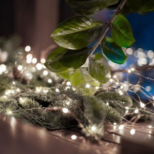 Ghirlanda luminoasa cu micro LED-uri, temporizator 6/18 ore, 20 micro LED-uri alb rece - Img 2