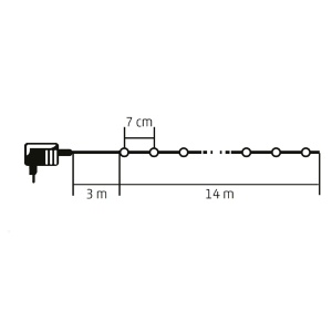 Ghirlande luminoase LED DUAL COLOR, alb cald/alb rece - Img 2