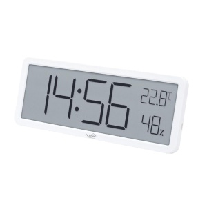 HOME HC18 ceas cu alarmă cu senzor de umiditate și temperatură, cu afișaj LCD premium, poate fi montat pe mobilier sau perete - Img 2