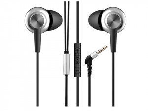In-ear vezetékes audio fejhallgató, sztereó, mikrofon, hangerőszabályzó, 3,5 mm-es jack, Aoslen