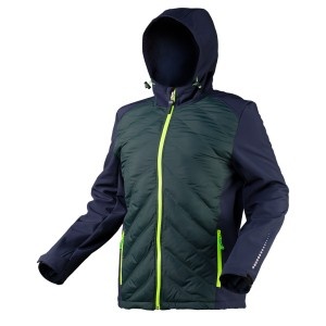 Jacheta de lucru softshell cu gluga si dublura tip vesta, masura M