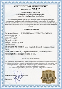 JULIAN II the APOSTATE - CAESAR ( 355-360 AD ) - MONEDA ANTICA ROMANA - Img 3
