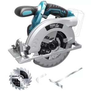 Kit fierastrau circular de mana cu acumulator 18V 4Ah, incarcator inclus, disc 165mm, 4200rpm, Dedra - Img 6