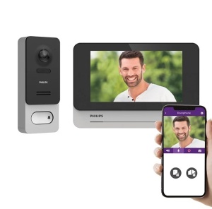 Kit video-interfon WI-FI, camera cu acumulator 1080P, display touchscreen 7", Philips WelcomeEye Wirelless - Img 5