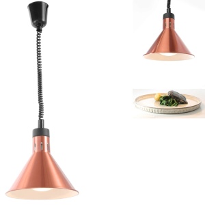 Lampa de caldura conica, finisaj cupru ø275x(H)250 mm, 230V, 250W - Img 2