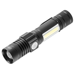 Lanterna reincarcabila prin USB, 3.7V Li-Ion, 800lm 2in1 CREE T6, LED