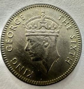 MALAYA BRITANICA - GEORGE VI - 5 CENTS 1948 - ARGINT - Img 2