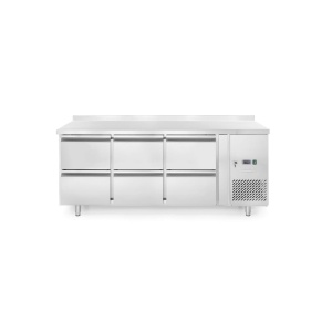Masă frigorifică, 6 sertare, Arktic, 135L, Argintiu, 230V/400W, 1795x700x(H)755mm
