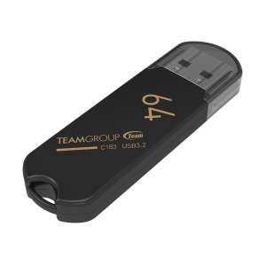 MEMORIE USB 3.2 TEAMGROUP C183, 64 GB, plastic, negru "TC183364GB01" - Img 2