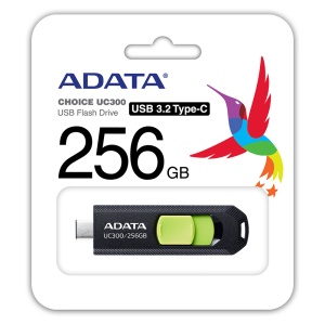 MEMORIE USB Type-C 3.2 ADATA 256 GB, retractabila, carcasa plastic, negru / verde "ACHO-UC300-256G-RBK/GN" - Img 4