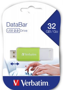 MEMORIE USB VERBATIM DATABAR 32GB USB 2.0 VERDE "49454" - Img 3