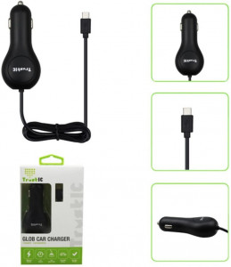 Micro USB autós töltő, 12-24V, 5V, 1000 mAh, TrustIC