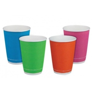 Mix 500 darabos duplafalú kartonpohár készlet kávéhoz, teához, 235ml, 8oz, többszínű mintával