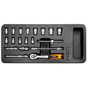 Modul tubulare 1/4 " , set 19 buc, 4-14 mm