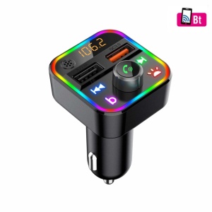 Modulator auto FM, bluetooth, LED RGB, incarcator, hands free, SAL FMBT18RGB
