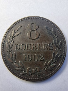 Moneda 8 Doubles 1902 - Guernesey