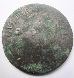 Moneda Anglia - William III - Half Penny 1698