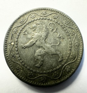 Moneda Belgia - Ocupatie Germana - Albert I - 25 Centimes 1915 - Img 2