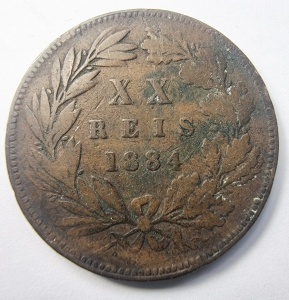Moneda Portugalia - Luiz I - 20 Reis 1884 - Img 2