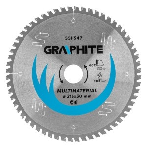 Panze (disc) ferastrau circular cu varfuri vidia, 216 x 30 mm, 60 de dinti, universal