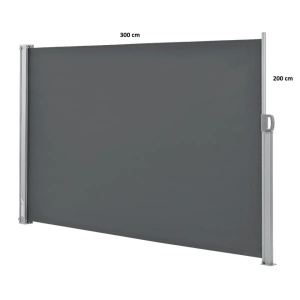 Paravan retractabil, marchiza, pentru foisor, terasa, cafenea, 3m x 2m, fixare laterala, Dedra - Img 5