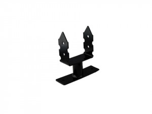 Pergola oszloptartó, szélesség 80mm, magasság 80mm, talp 195mm, fekete, F.F. GROUP