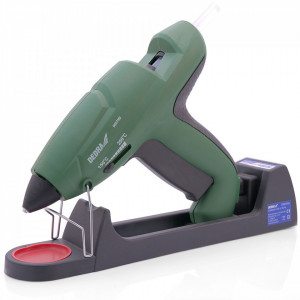 Pistol de lipit cu silicon la cald fara fir, temperatura reglabila 400 w - DEDRA - Img 1