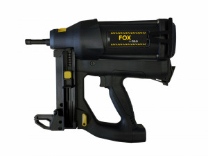 Pistol Profesional pentru batut cuie in beton, electric-gaz comprimat, magazie 20 cuie, 2 acumulatori, capsula gaz, lucrari rapide fara pregaurire, Fox