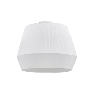 Plafoniera premium, model Vitore, ALB, fasung E27, sistem de prindere, 50 x 41 cm, metal si textil, LINDBY - Img 9