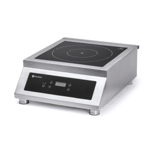 Plita cu inductie profesionala, Hendi Profi Line, model 5000 D ,putere 5000 W, control digital, corp inox, 39,8 cm x51,5 cm x16,8 cm inaltime - Img 2