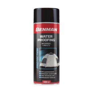 Professzionális spray, vízálló megoldás lábbelikhez, sátrakhoz, textíliákhoz, bőrhöz, Morris, vízálló spray, 400 ml, Benman