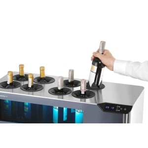 Racitor de vin pentru blat, 2 zone, Arktic, negru, 220-240V/50W, 800x350x(H)293mm - Img 2