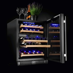 Racitor de vinuri pentru 46 de sticle Barmatic Aurora 133 l, negru - Img 2