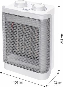 Radiator ceramic, 750 W / 1500 W, gri - Img 2