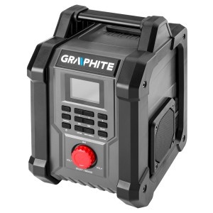 Radio (pentru santier, carcasa durabila) Energy+ 18V, acumulator neinclus (se poate alimenta si la 220V)