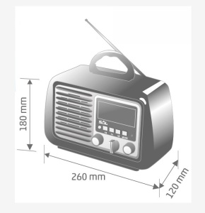 Radio tip retro, FM / AM / SW, bluetooth, usb, card, SAL RRT2B - Img 4