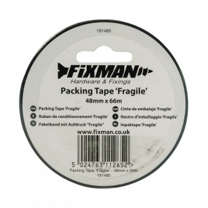 Ragasztószalag, Scotch, nyomtatott FRAGILE, 48mm x 66m, Fixman - Img 3