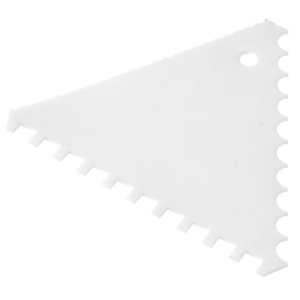 Razuitor aluat Hendi triunghiular cu margini zimtate, dinti mici, 110x110mm, 6 buc/set - Img 2