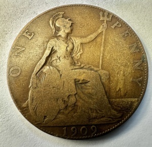 REGATUL UNIT - EDWARD VII - ONE PENNY 1909 - Img 4
