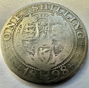 REGATUL UNIT - VICTORIA - ONE SHILLING 1898 ( ARGINT .925 ) - Img 2