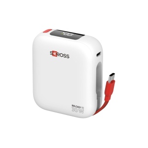 Reload 10 Compact Powerbank, 10000mAh, USB-C USB-C PD30W cablu inglobat, alb