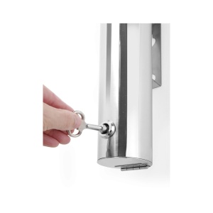 Scrumiera Hendi cu montare pe perete, otel inoxidabil 18/8, 7.5x(H)46 cm - Img 2