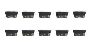 Set 10 ghivece duble pentru crestere ierburi aromatice, plante in casa sau exterior, rezistente UV, 25 x 12.5 x 11cm - Img 1