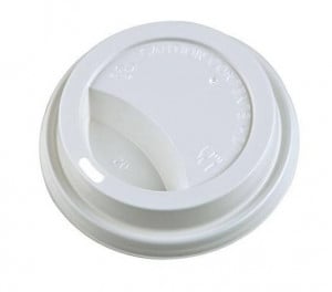 Set 100 capace pentru pahare carton, alb, D70, bauturi calde - Img 1